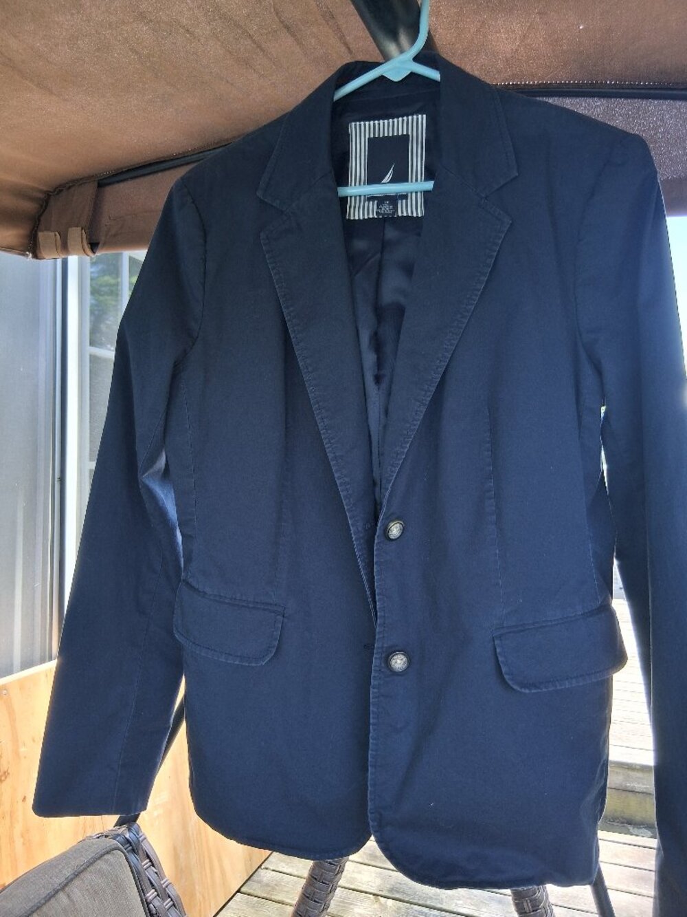Nautica Blue Classic Blazer Jacket Women’s Size 12 Navy Boating Casual